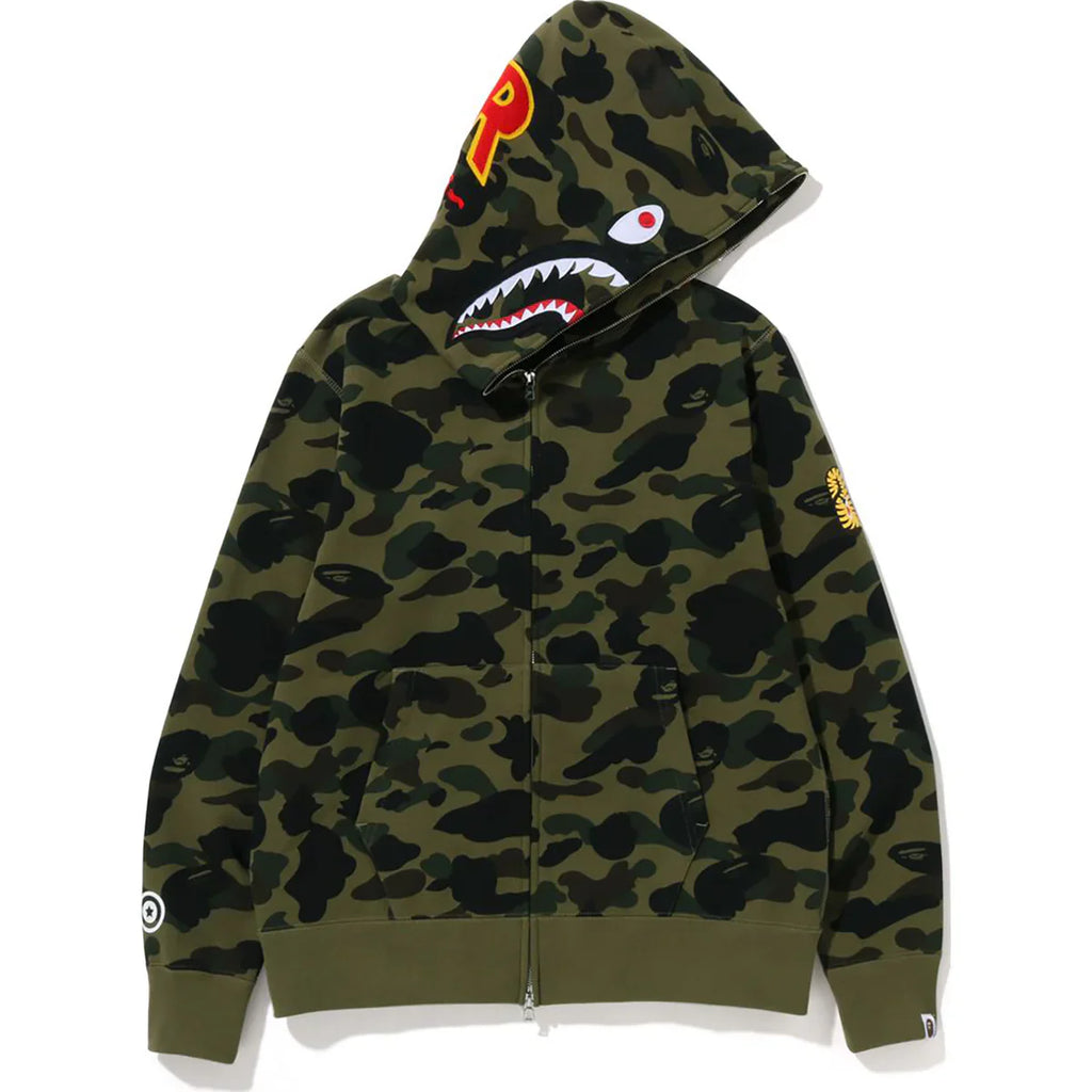 BAPE 1ST CAMO 2ND SHARK FULL ZIP HOODIE MENS